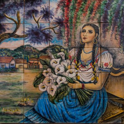 Mural 25 pzas. Mujer con alcatraces