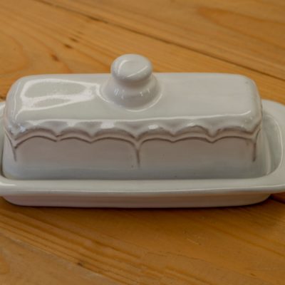 Mantequillera rectangular italiana blanco