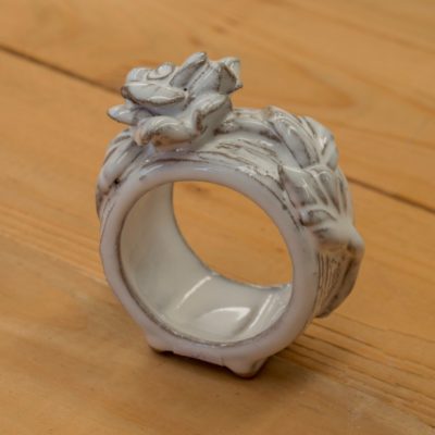 Servilletero anillo rosal blanco