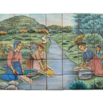 Mural 35 pzas. Mujeres lavando en el rio